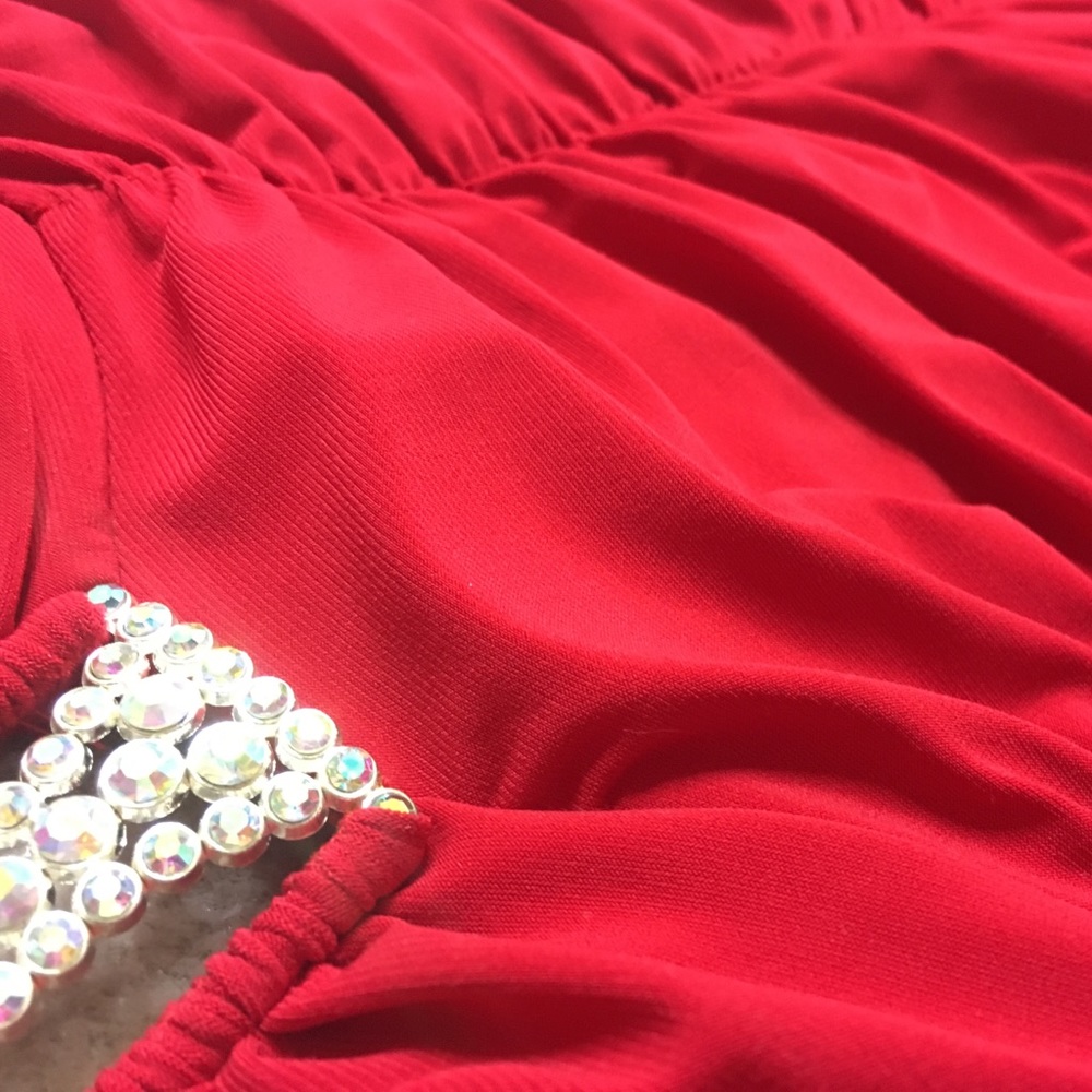 Red cocktail dress